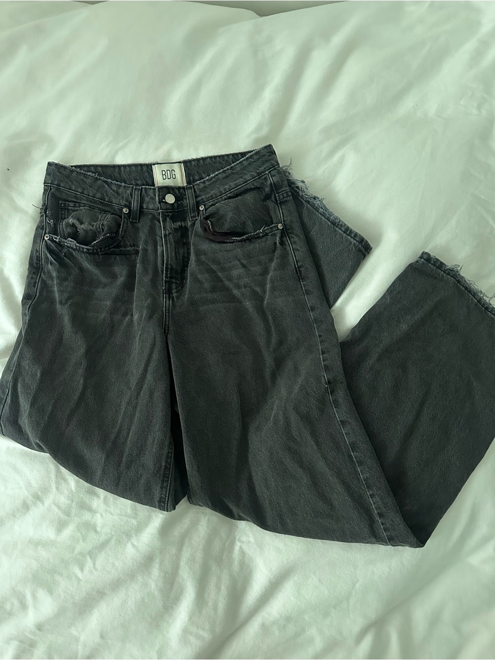 BDG Washed Black Straight-Leg Jeans